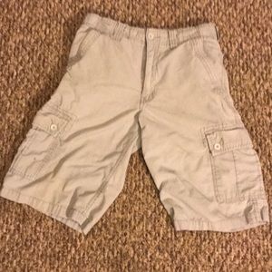 gray cargo shorts